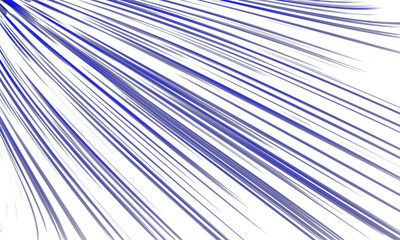 Fototapeta premium Abstract blue speed lines background, dynamic motion effect, comic book style action lines, radial burst pattern isolated on transparent background