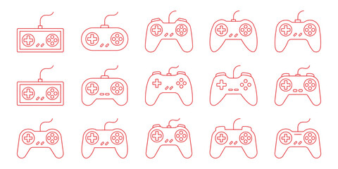 controller outline gamepad icons set collection of various pad designs © AIcon Star