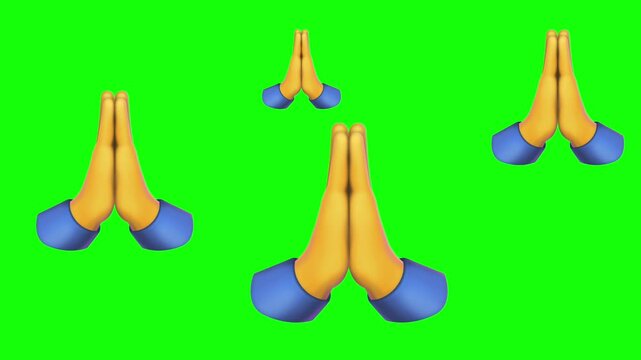 Folded hands of human cartoon icon