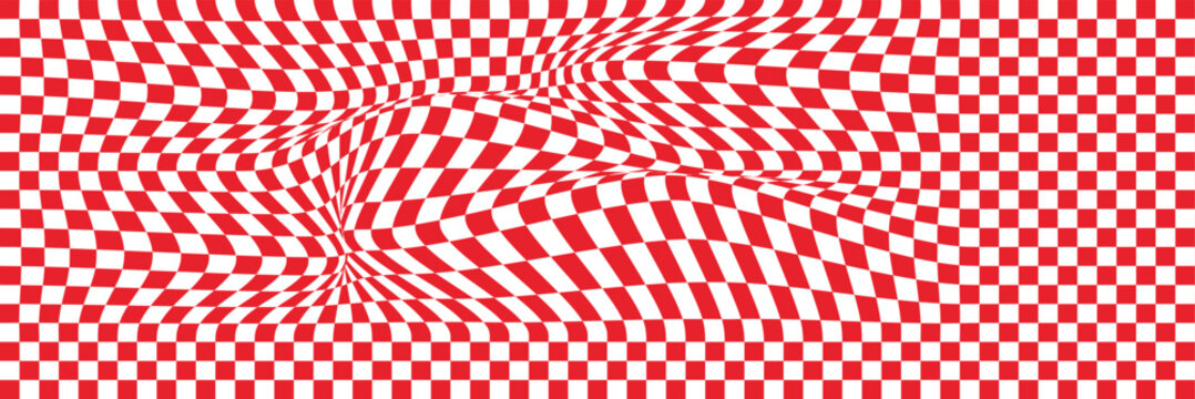 red and white checkered background