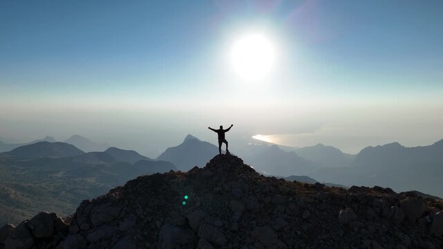 Epic Mountain Top Drone Orbit