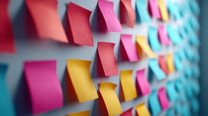 Fototapeta premium Vibrant notes display innovative concepts and collaborative thinking