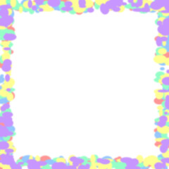 Obraz premium Colorful Pastel Confetti Border Frame Background Template