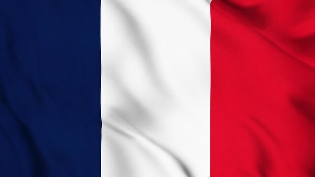 Saint Barthelemy National Flag Waving in Wind with Realistic Fabric Texture, Seamless Loop Animation 4K
