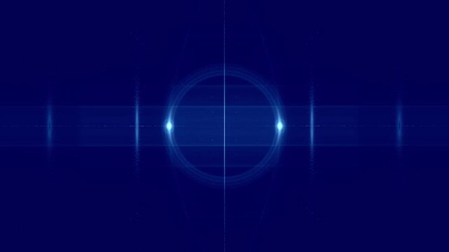 centralized glowing orb, digital circle, neon light, futuristic design, tech background, blue glow, technology