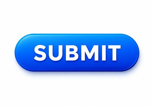 Blue rounded submit button with white text