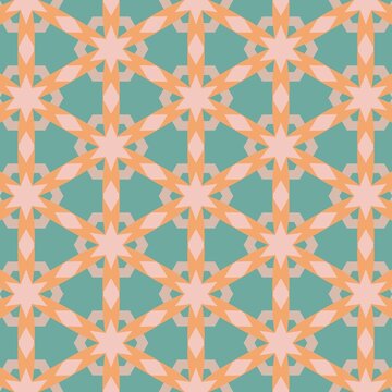 Star Intricate Pattern of Geometric Shapes Design