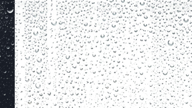 Rain water drops glass soft rainy overlay on png transparent background with realistic water droplet texture for design composition and mockup