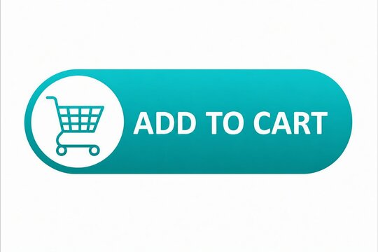 Add to cart button with shopping cart icon for ecommerce website