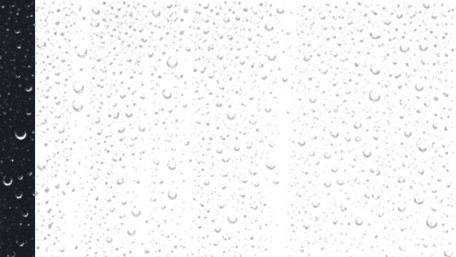 Rain water drops glass clean rainy overlay on png transparent background with realistic water droplet texture for design composition and mockup
