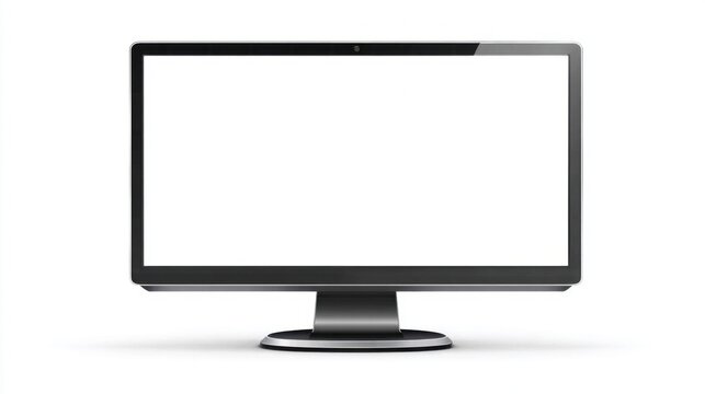 Blank display modern desktop computer monitor
