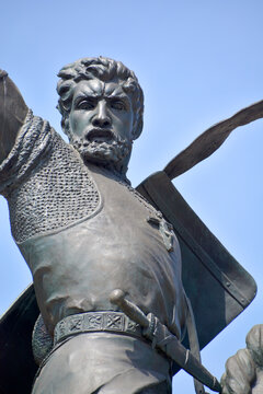 SAN DIEGO California USA : The 23 foot tall statue of Rodrigo Diaz de Vivar (El Cid) of Spain's war against the Moors. Balboa Park San Diego.