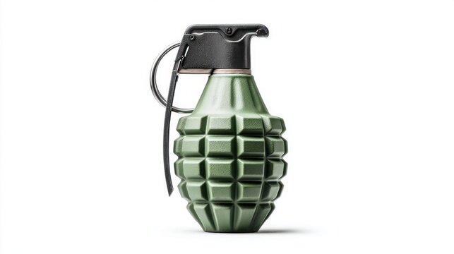 Military grenade isolated on white background
