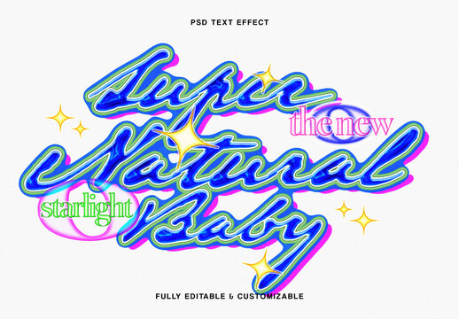 Y2K Neon Text Effect