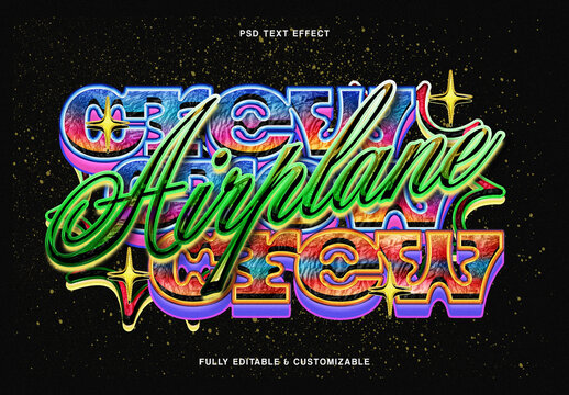 Retro Air Brush Text Effect