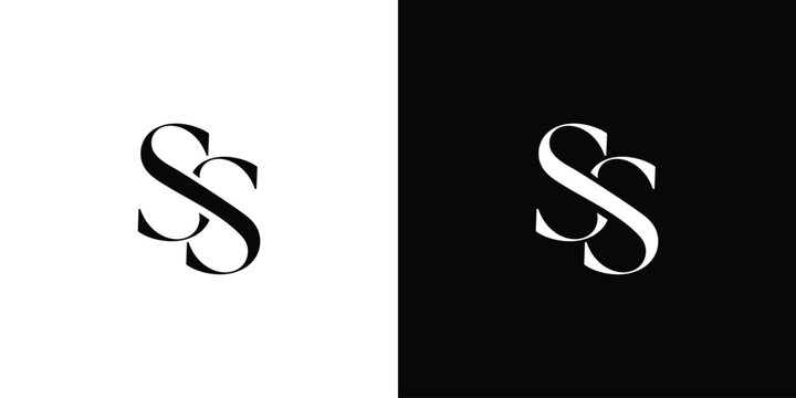 Modern and elegant SS initials logo design