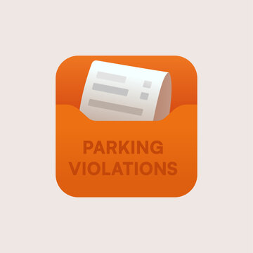 parking-violation-ticket-orange-envelope-flat-illustration