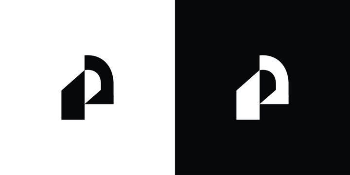 Modern and strong letter P initials logo design
