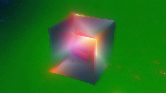 3D Rotating Cube Logo Reveal Animation