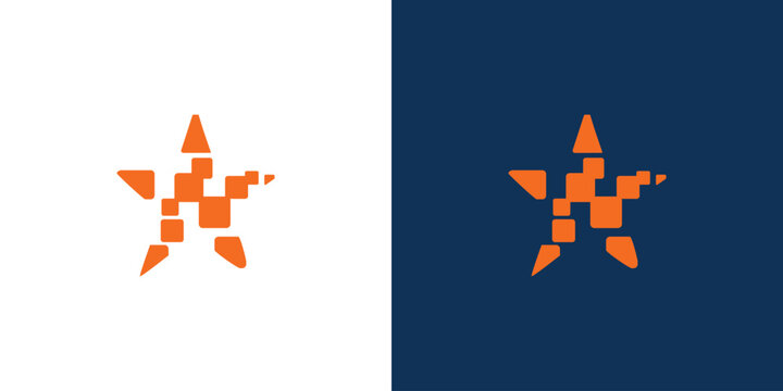 The Star byte logo design is unique and modern.