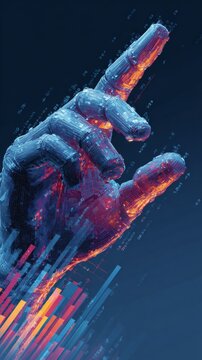 Pioneering digital innovators through ai-driven solutions. Sales analytics. Luminous trails and ai microchip: how technology transforms enterprises. Financial report. Business strategy.