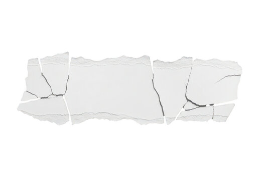 A broken white plate on a white background isolated on transparent background