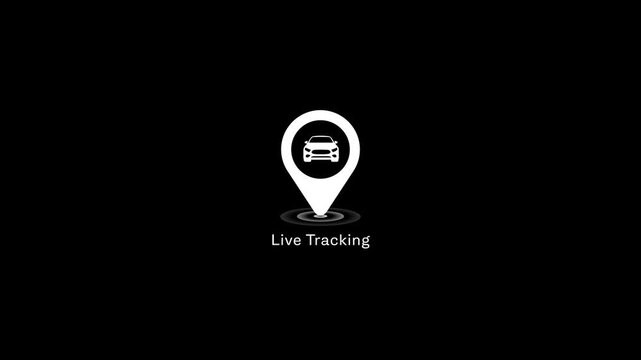 Live vehicle tracking animation for gps navigation and logistics technology live tracking