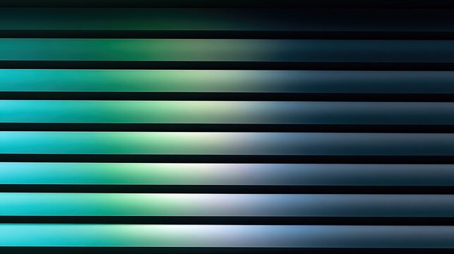 Abstract horizontal bands of aqua and dark blue light