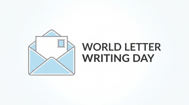 World letter writing day envelope icon