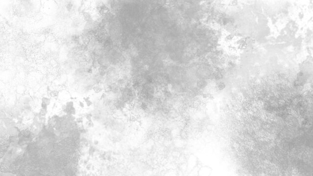 Grungy white watercolor texture background, abstract grey paint splatters on paper, weathered cement wall effect for graphic design