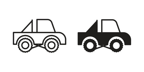 Monster truck icon vector logos series. EPS10 © safe