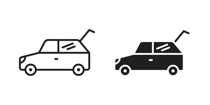 Trunk open icon vector logos series. EPS10
