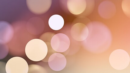 Fototapeta premium Soft, luminous bokeh circles in a warm, blended gradient of purple, pink, and orange
