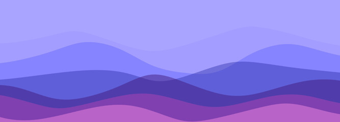 Naklejka premium A smooth abstract background featuring layered purple and violet waves for modern commercial design projects.