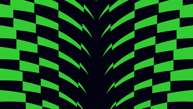 Neon green and black optical wave grid distortion banner for esports stream overlay