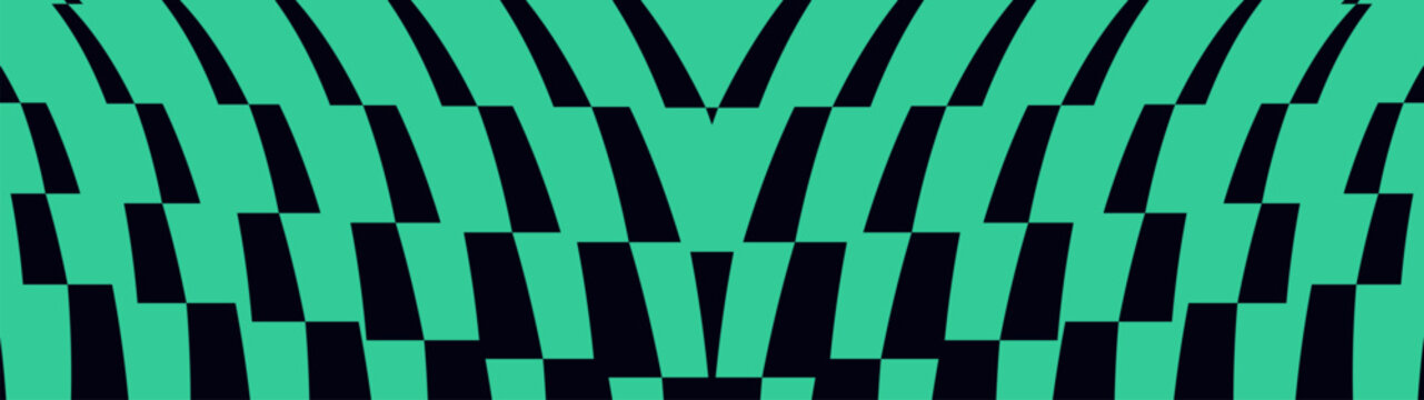 Emerald green optical distortion mesh grid pattern strip for superbike racing vehicle wrap
