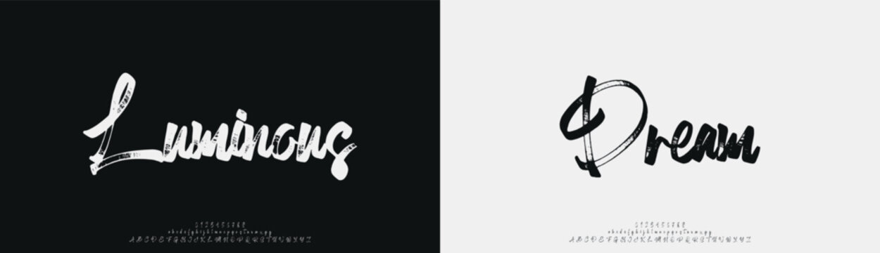 signature Font Calligraphy Logotype Script Brush Font Type Font lettering handwritten