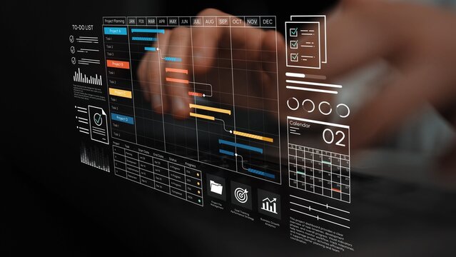 Modern Project Management Dashboard with Gantt Chart, To-Do List, and Calendar for Efficient Workflow and Time Management in a Professional Setting. Entropy.