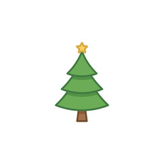 Obraz premium Minimal Christmas Tree Vector Illustration