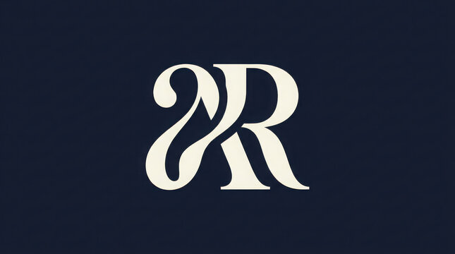 A minimalist and elegant monogram logo featuring the letters A and R intertwined on a dark.