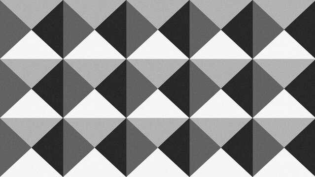 Seamless geometric monochrome triangle pattern vector background for modern minimalist design
