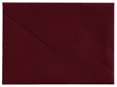 Dark Red Vintage Envelope Back View with Paper Texture and Luxury Stationery Background