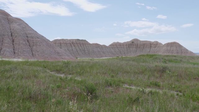 Painted desert landscape in Badlands National Park