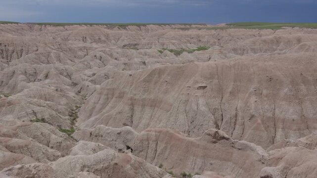 Painted desert landscape in Badlands National Park