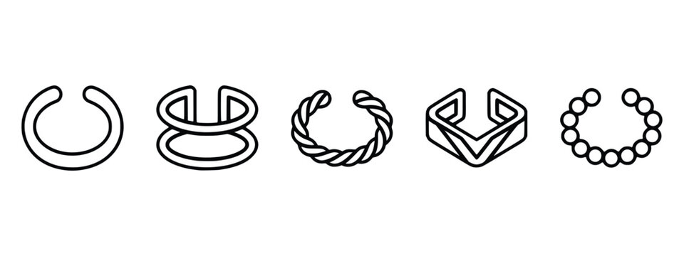 Set of ear cuffs