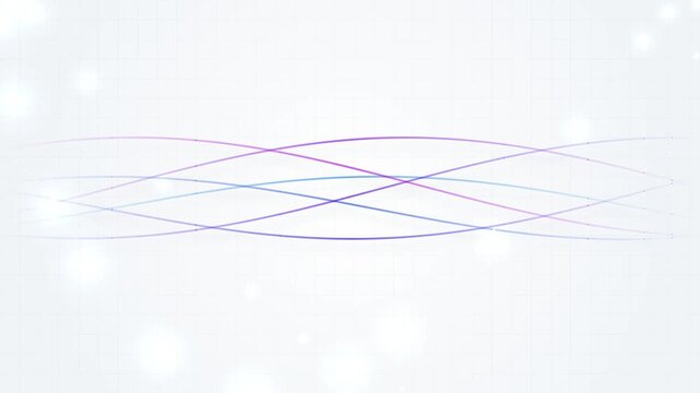 Animated flat business infographic showing data visualization with bar charts, user icons, and pie charts on a white grid background for corporate presentations and data analysis.