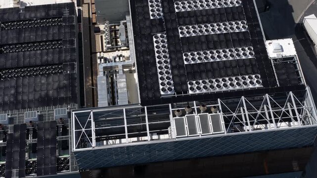 Hyperscale datacenter rooftop cooling systems and solar panels