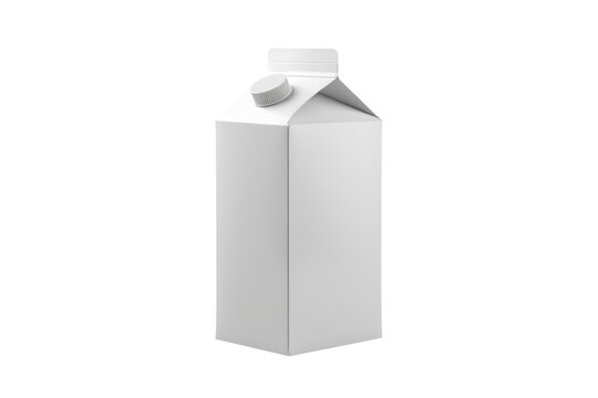 White gable beverage carton with round cap