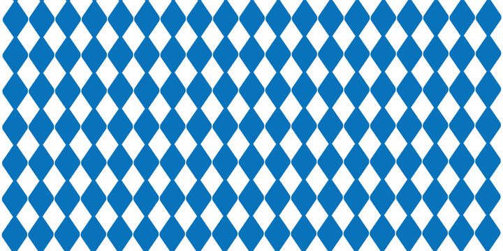 Oktoberfest bavarian pattern. Bavarian Oktoberfest seamless pattern with blue and white rhombus.