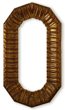 Fluted Antique Oval Golden Frame